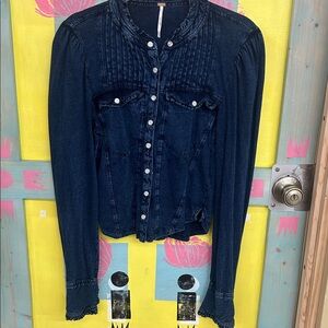Free People Indigo Denim Jacket